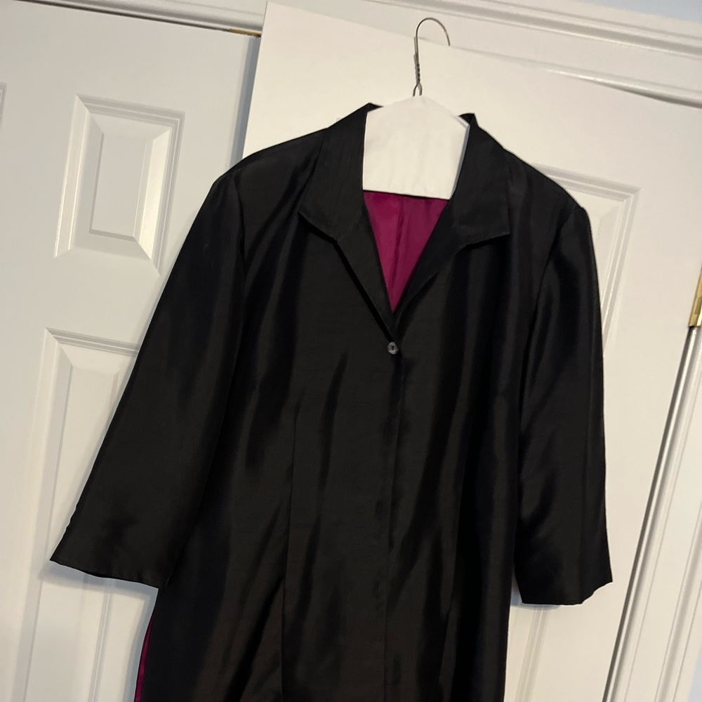 EUC- Donna Ricco Black Jacket/Top Size 16